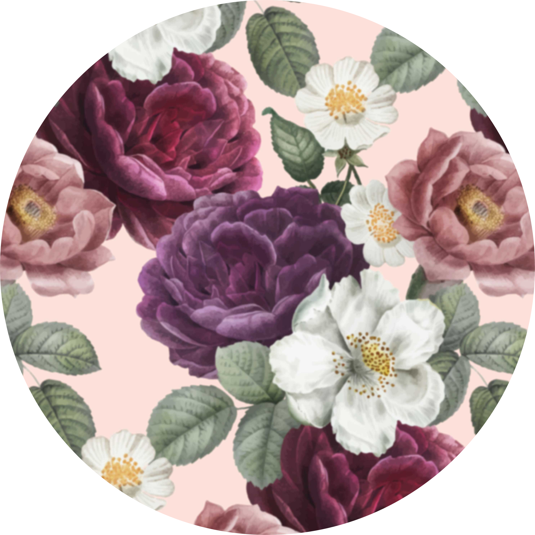 Vinyl rug flowers elegant blossom design - TenStickers