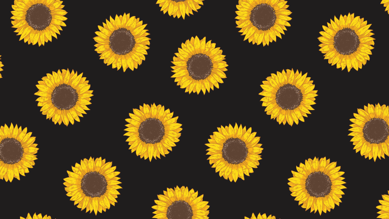 Sunflower Pattern vinyl rug flowers - TenStickers
