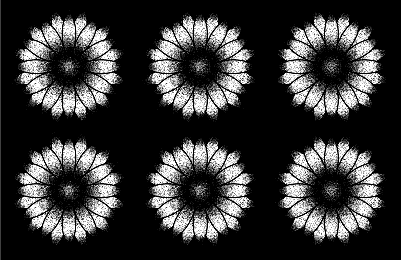 Black and white inspiration vinyl rug flowers - TenStickers