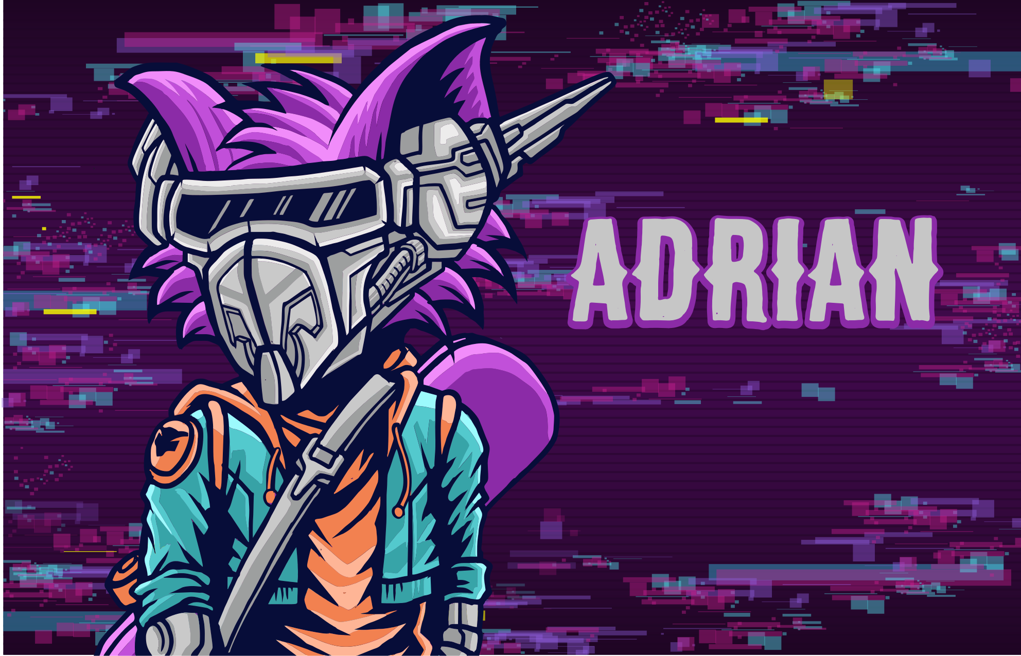 Custom futuristic character teenage bedroom vinyl rug - TenStickers