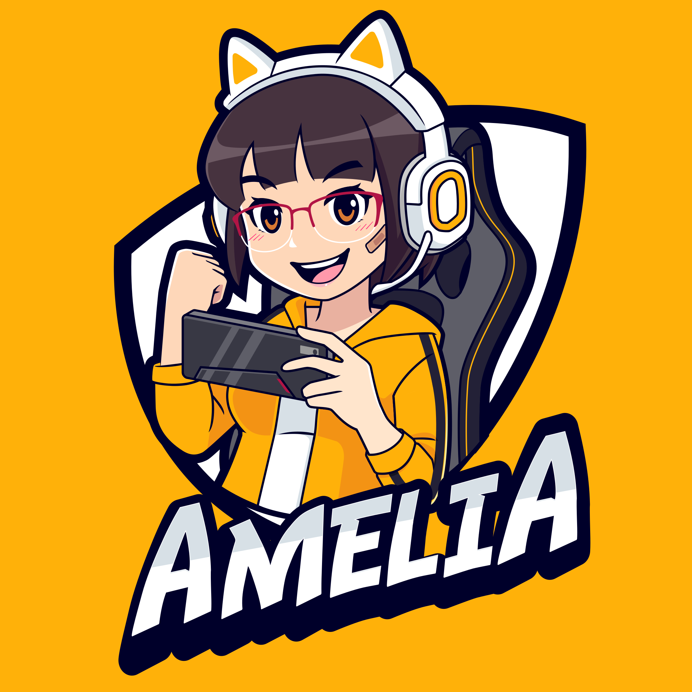 Custom gaming portrait teenage bedroom vinyl rug - TenStickers