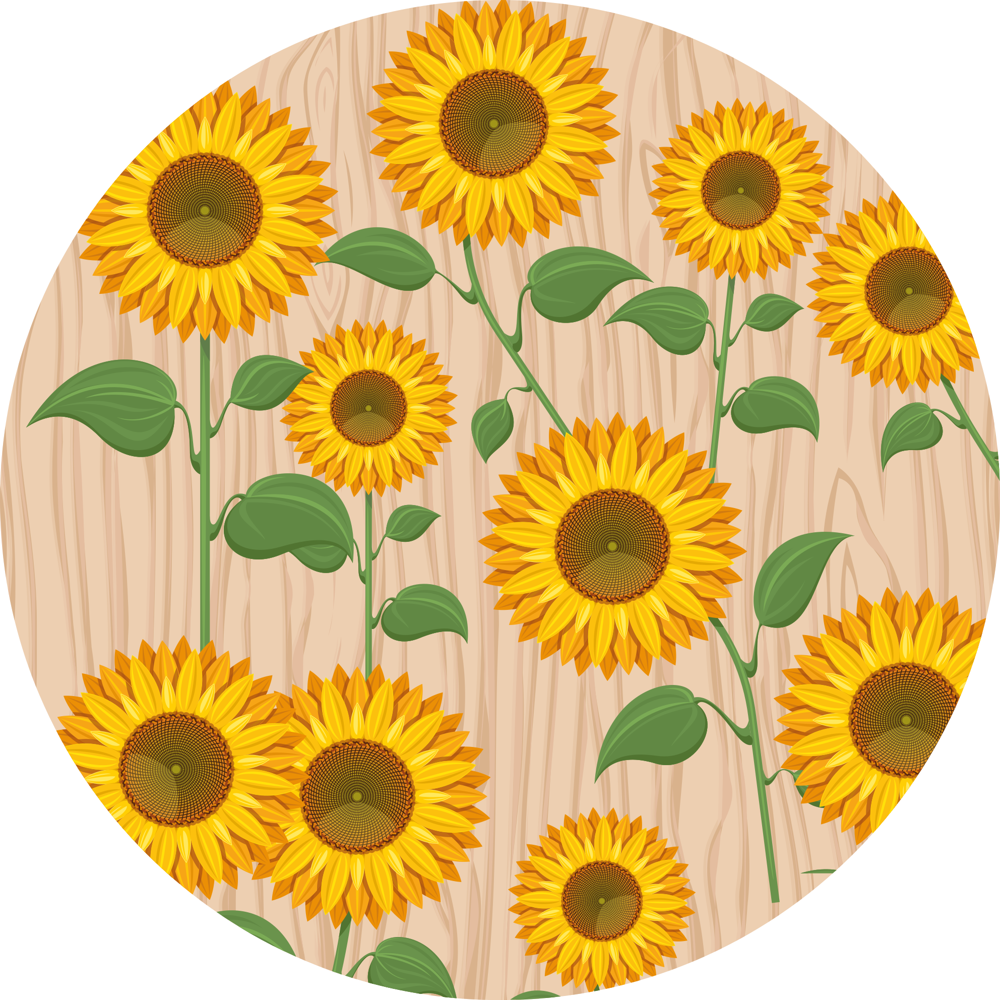 Sunflower bouquet vinyl rug flowers - TenStickers