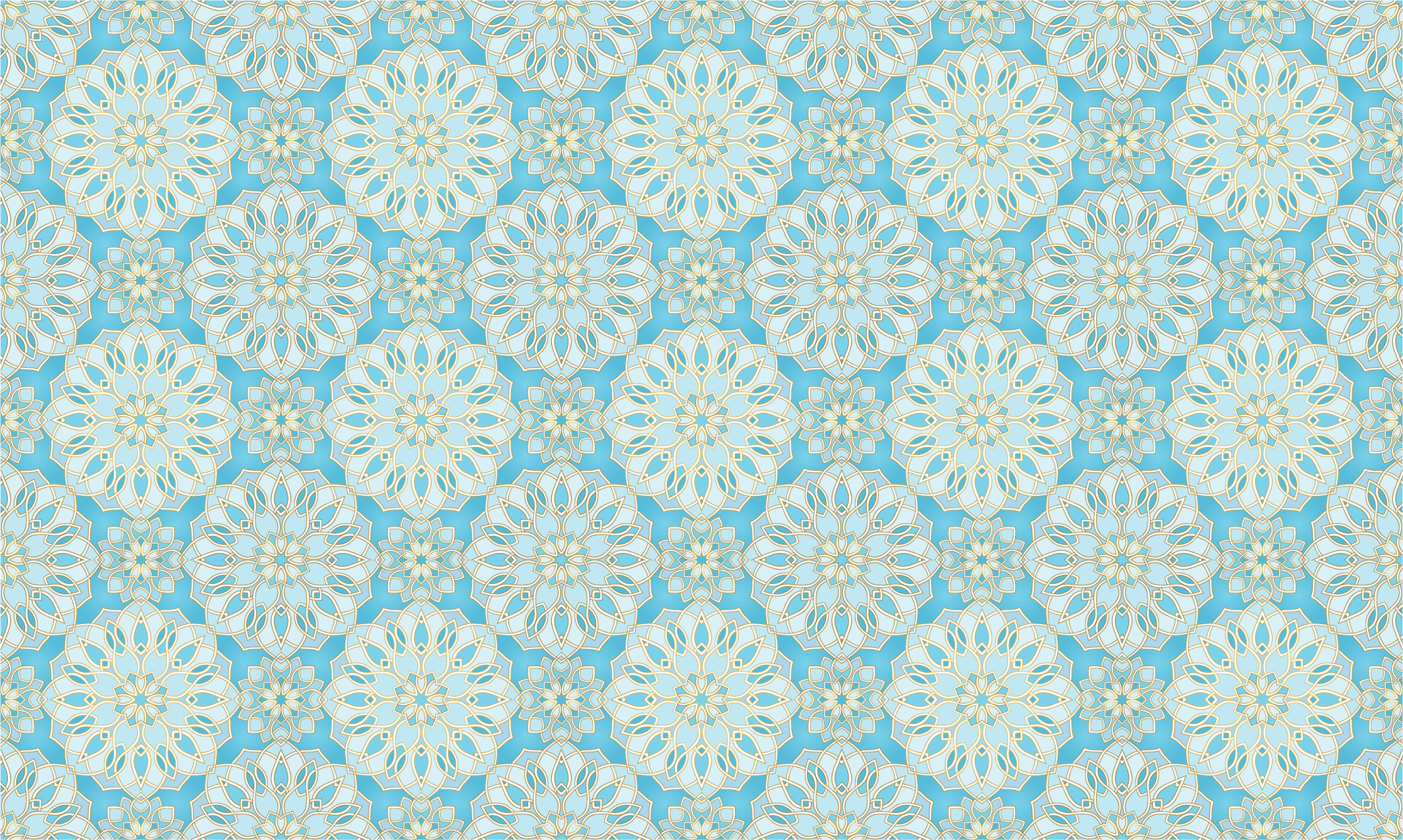 Intricate floral patterns tile vinyl rug - TenStickers