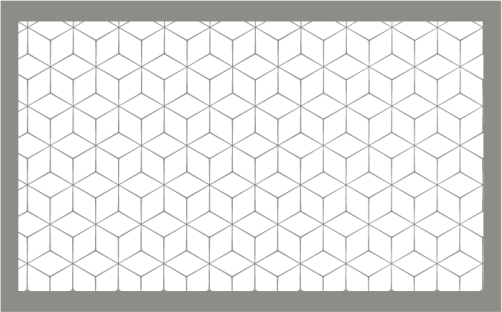 Geometric vinyl rug in hexagonal pattern - TenStickers
