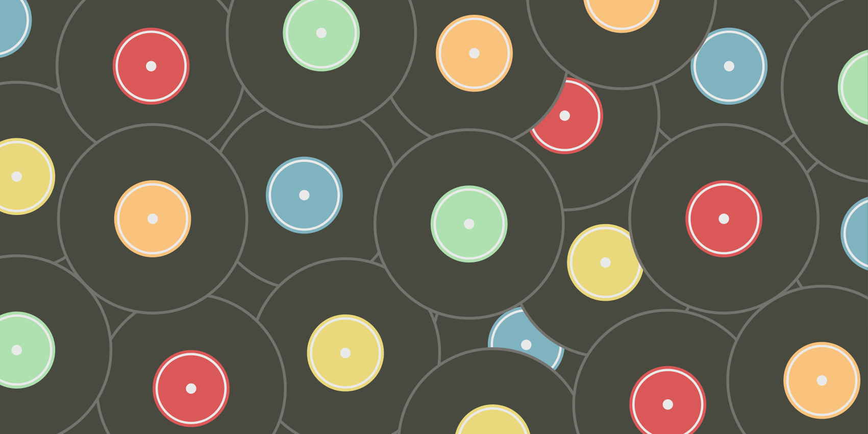 Teenage bedroom vinyl rug vibrant vinyl discs - TenStickers