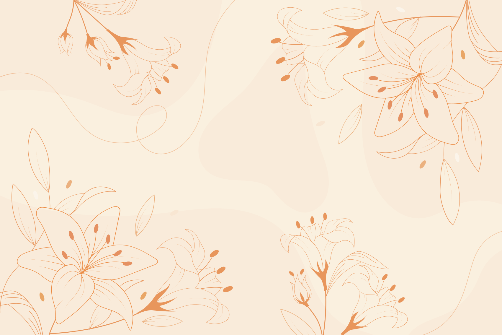 Elegant Botanical Component vinyl rug flowers - TenStickers