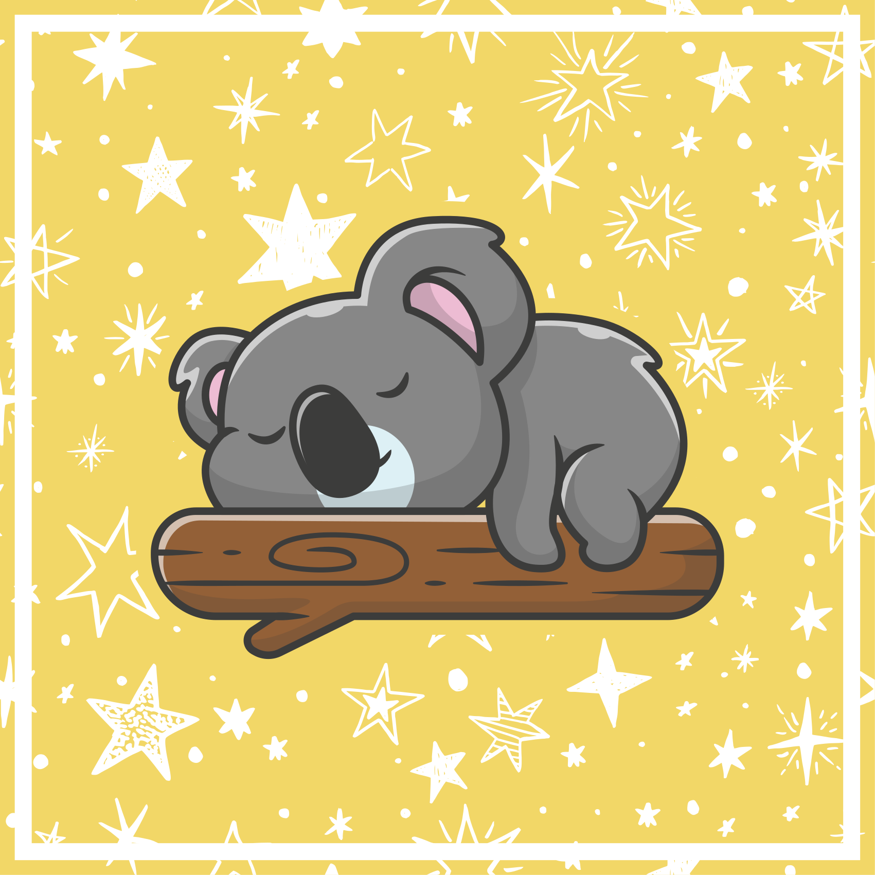Koala Dreams nursery vinyl rug - TenStickers
