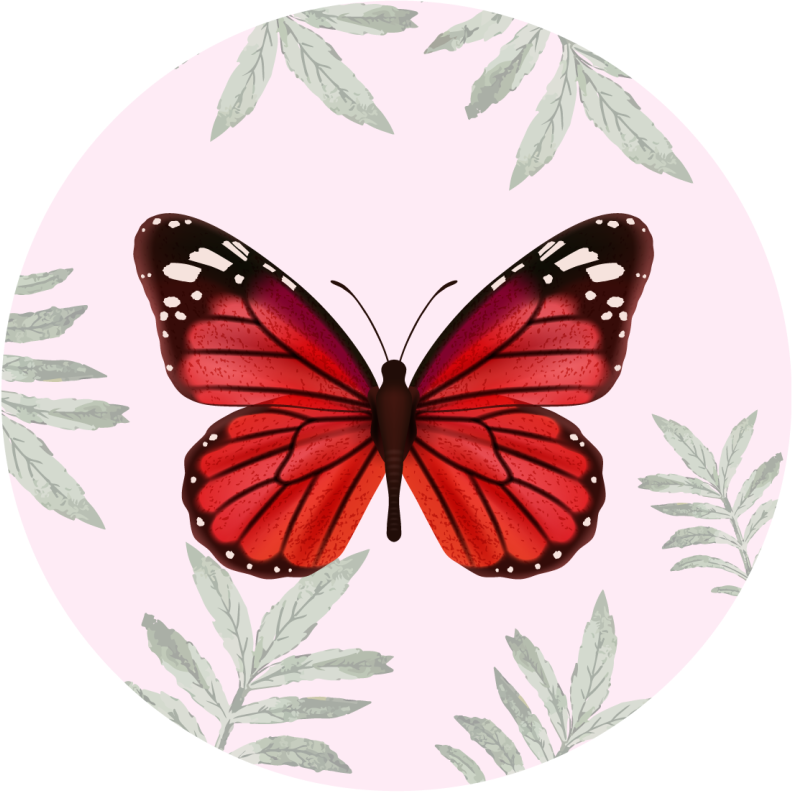 Butterfly Design vinyl rug flowers - TenStickers