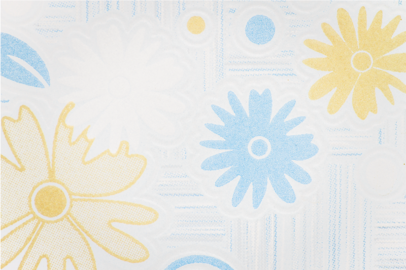 Floral Elements vinyl rug flowers - TenStickers