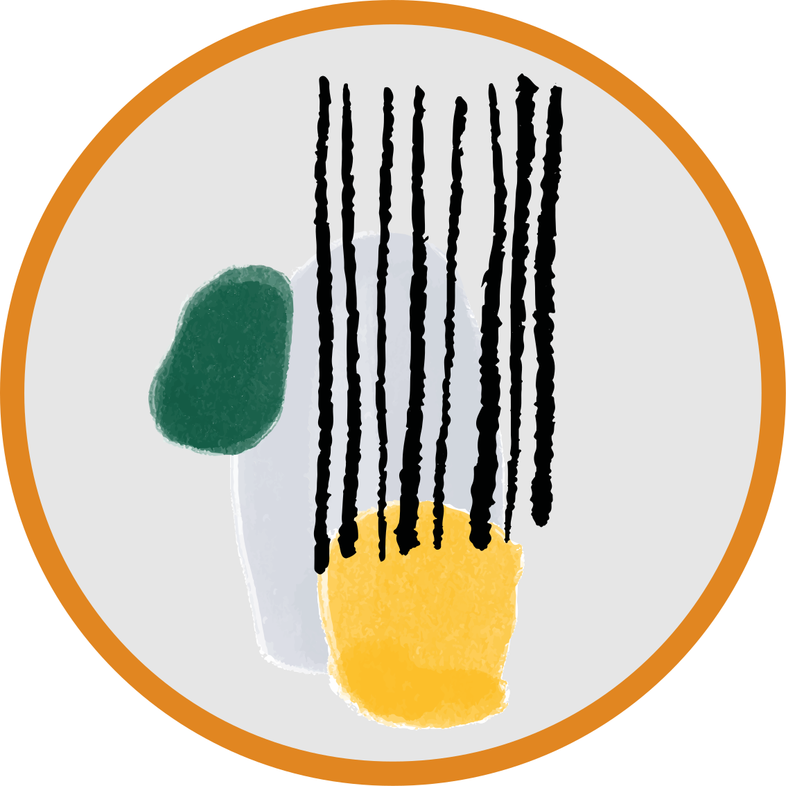 Geometric Hue Segments minimalist vinyl rug - TenStickers