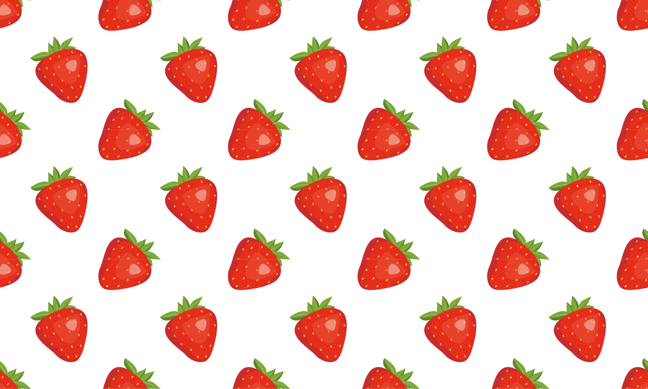 Strawberry on bright background kitchen floor - TenStickers