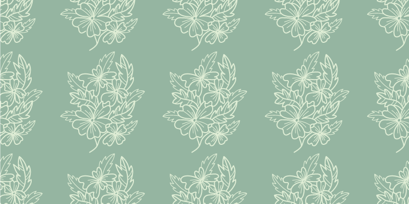 Graceful Elements vinyl rug flowers - TenStickers