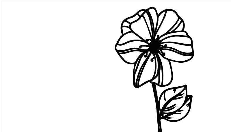 Elegant black and white design vinyl rug flowers - TenStickers