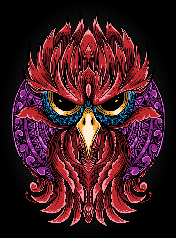 Elaborate owl emblem animal vinyl rug - TenStickers