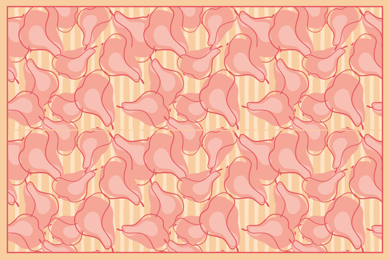 Cute Pink Patterns kitchen vinyl rug - TenStickers