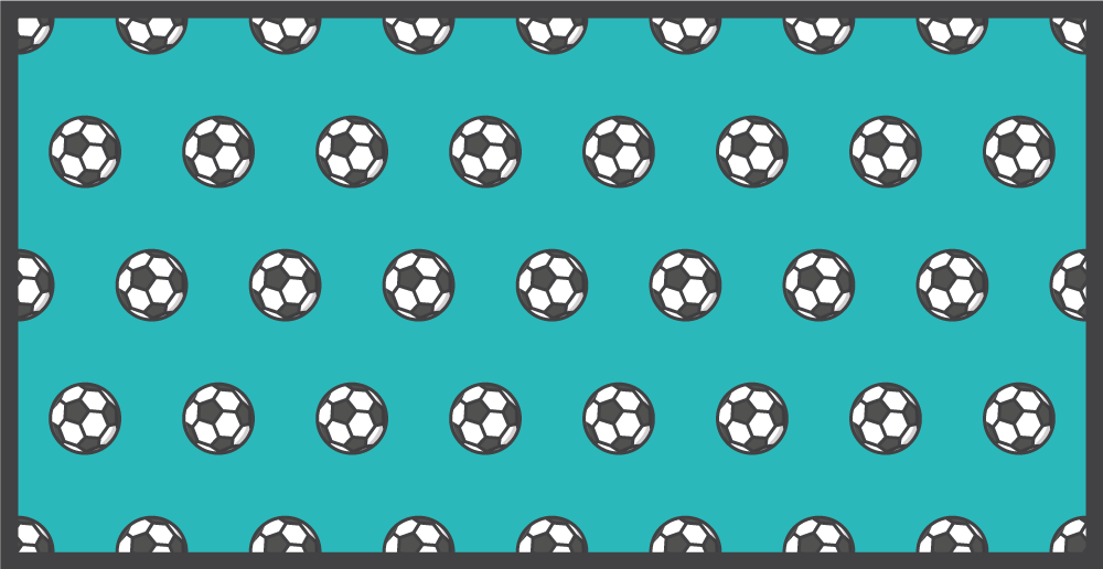 Soccer Ball Pattern vinyl rug gaming - TenStickers