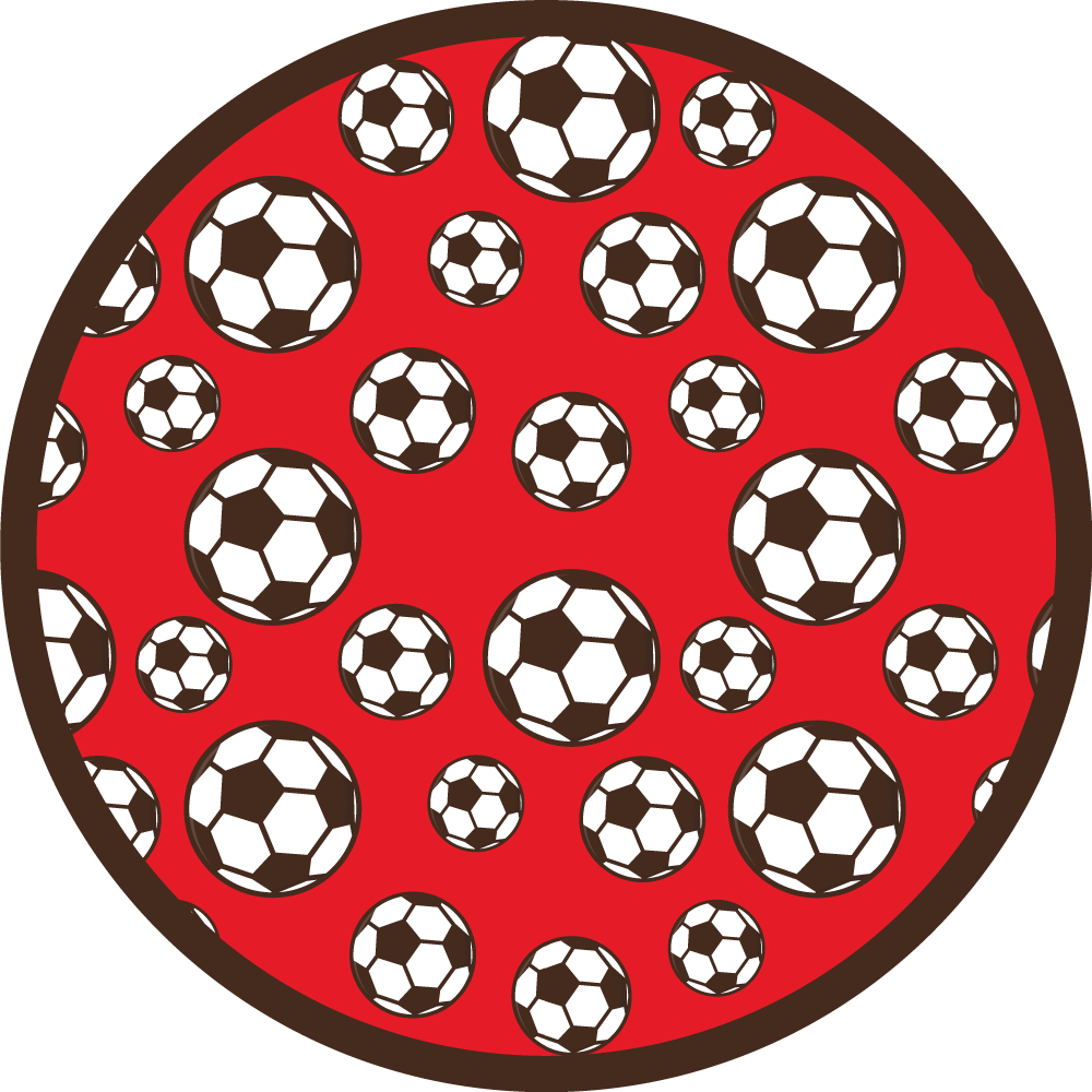 Soccer Ball Motif vinyl rug gaming - TenStickers
