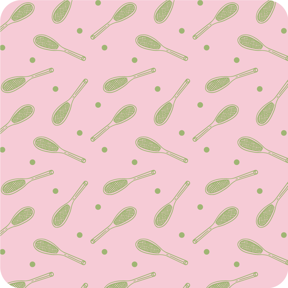 Racket Pattern vinyl rug gaming - TenStickers