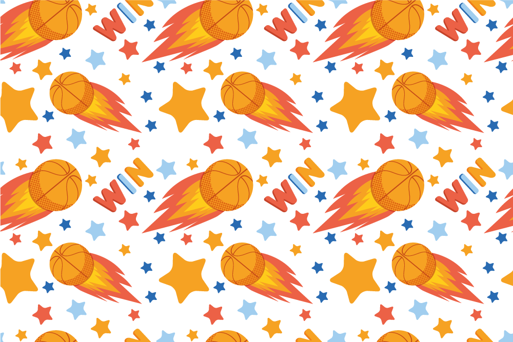 Sporty Stars Design vinyl rug gaming - TenStickers