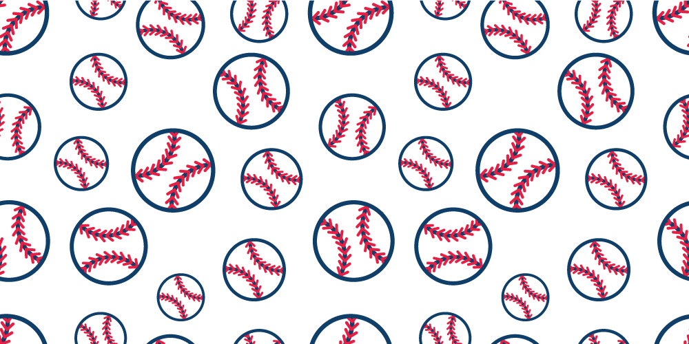 Baseball Pattern vinyl rug gaming - TenStickers