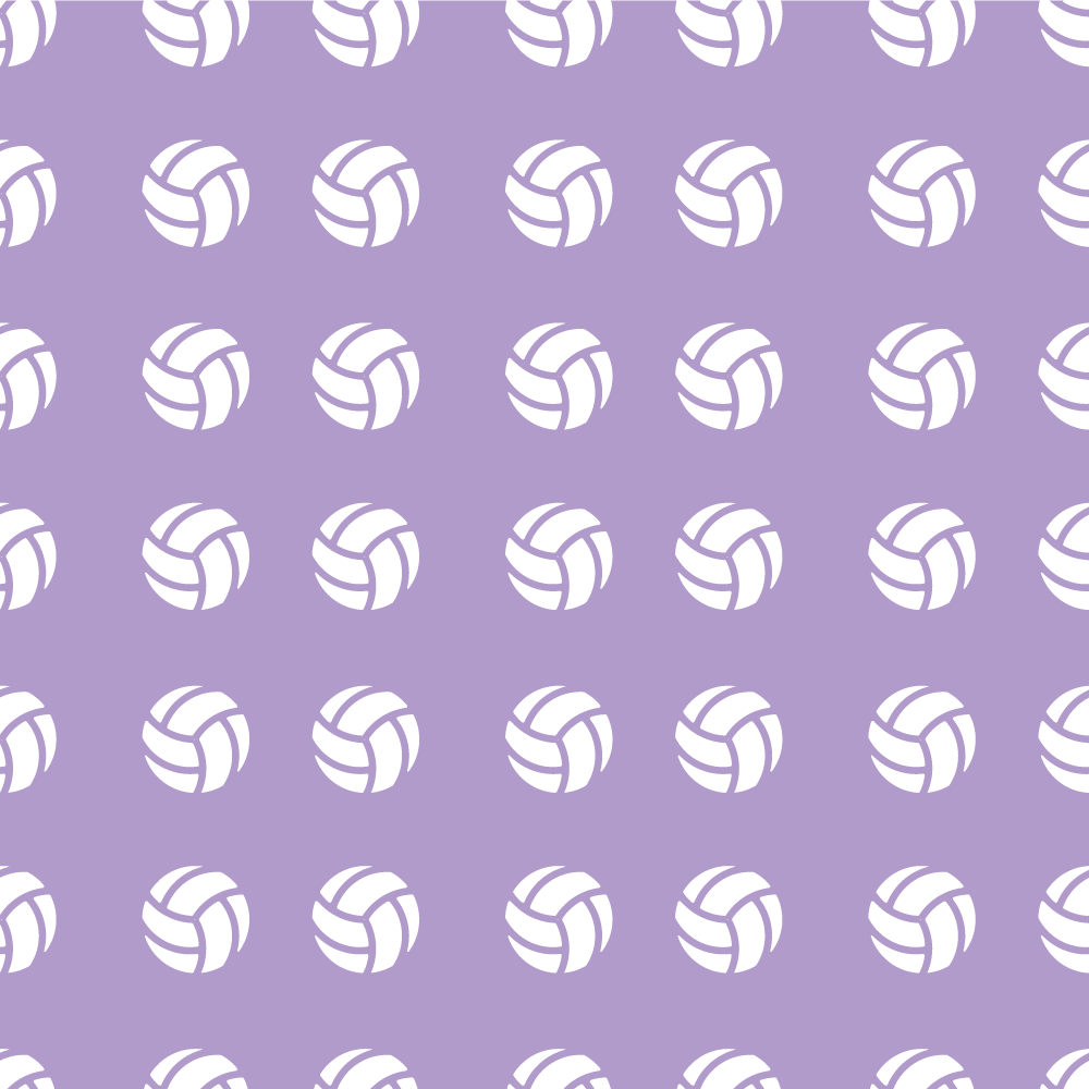 White volleyball balls pattern bedroom rug - TenStickers