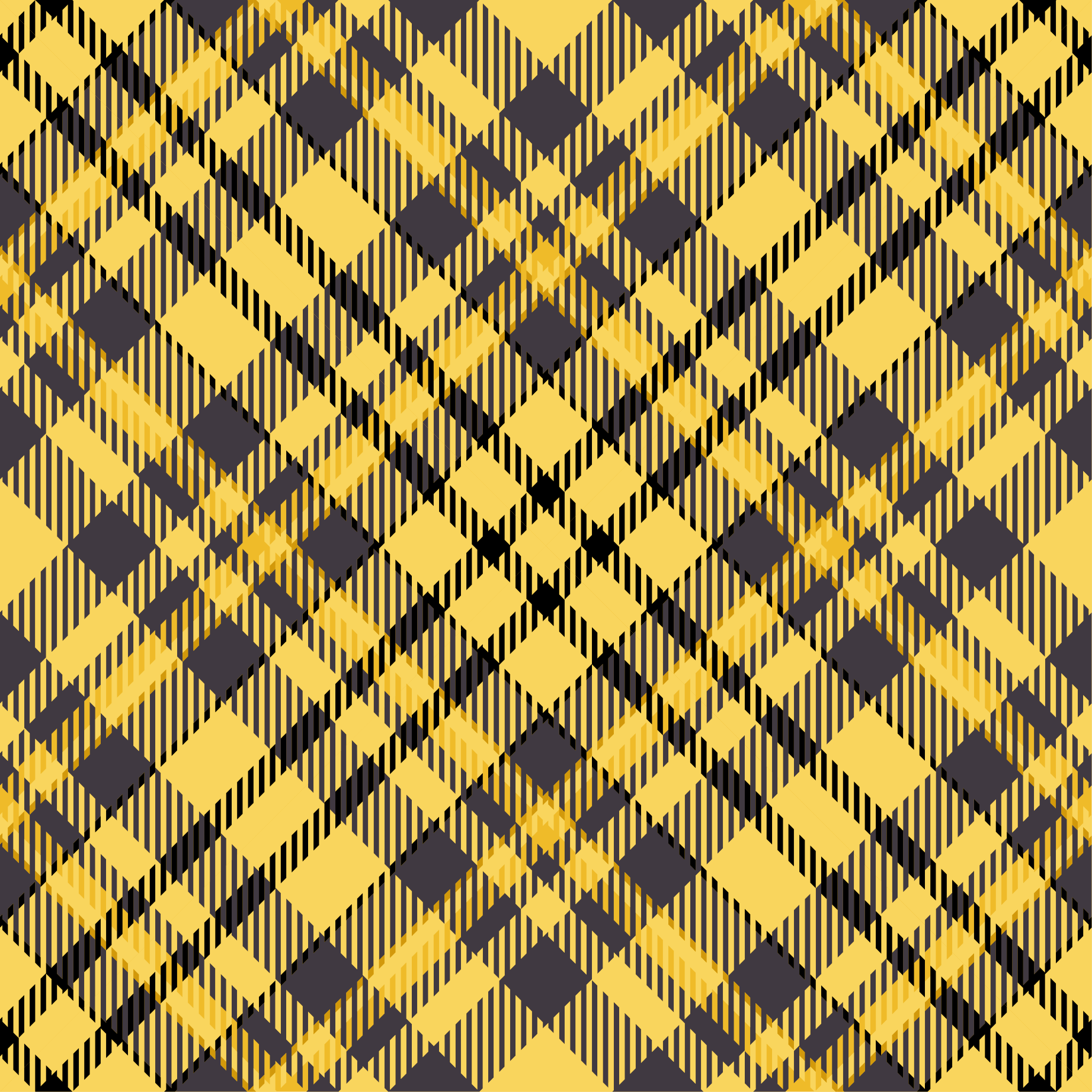 Yellow and Black Pattern striped vinyl rug - TenStickers
