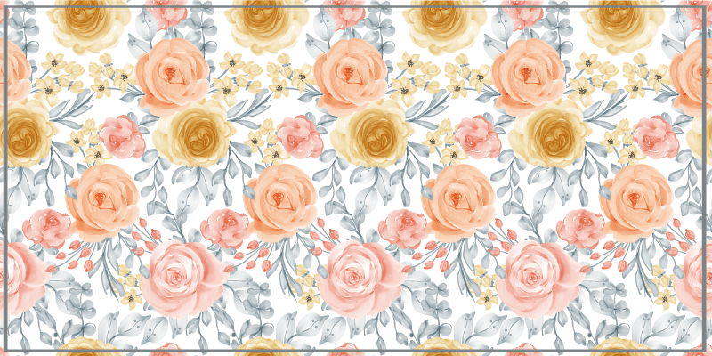 Blossom Emblem entrance hall vinyl rug - TenStickers