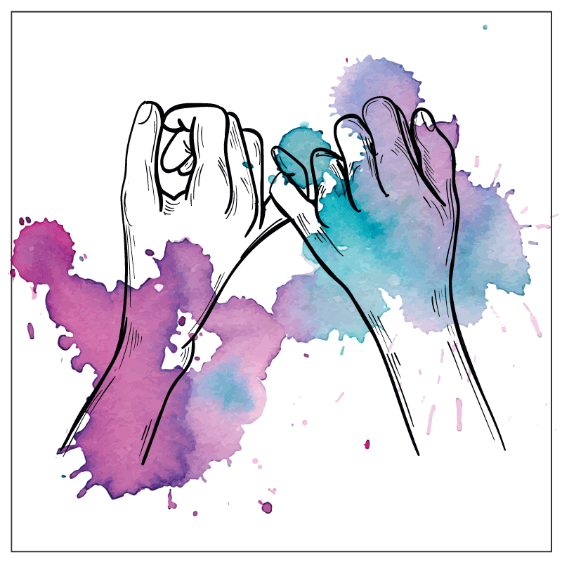 Hands Pinky Promise teenage bedroom vinyl rug - TenStickers