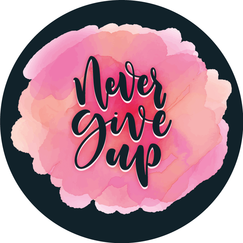 Custom vinyl rug persevere without relenting - TenStickers