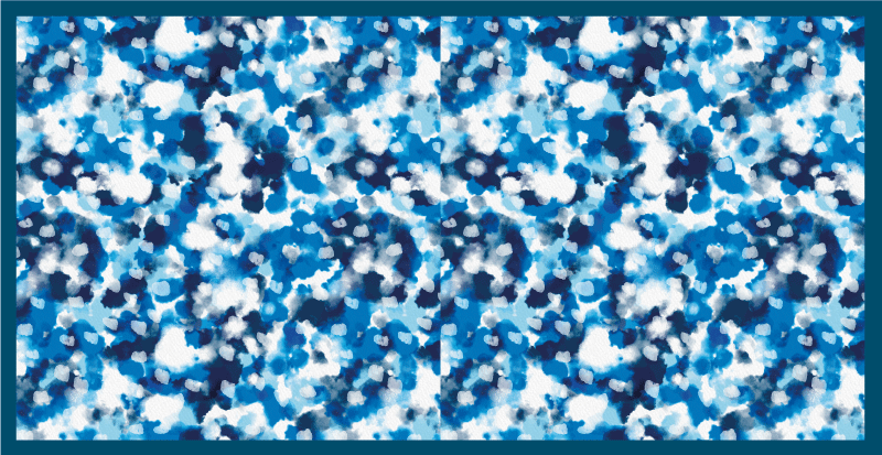 Blue Splash Design vinyl rug - TenStickers