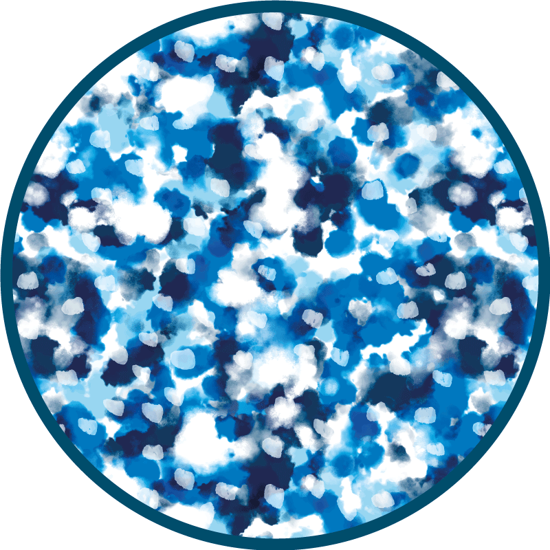 Blue spot design vinyl rug bathroom - TenStickers