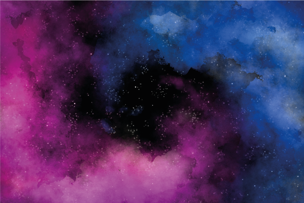 Cosmic Night Sky star vinyl rug - TenStickers