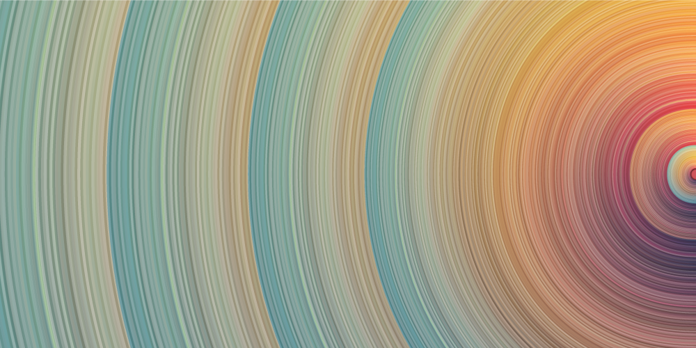 Spiral colour waves minimalist vinyl rug - TenStickers