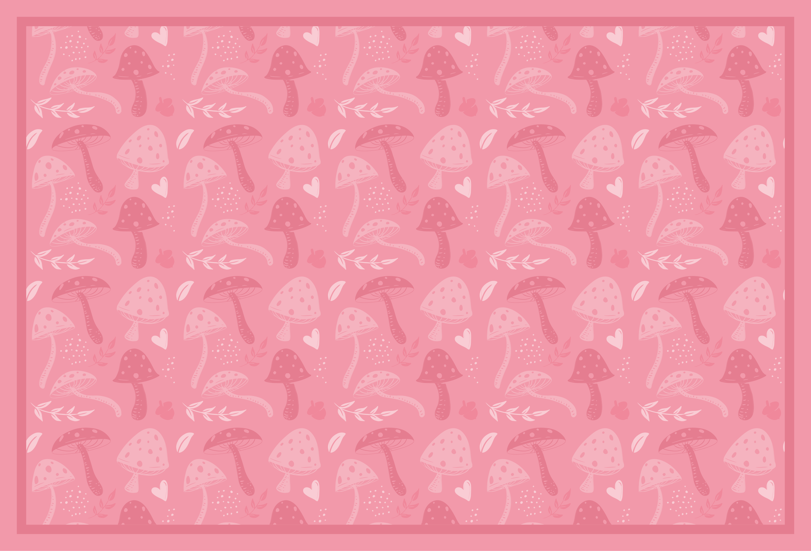 Nature vinyl rug with enchanting mushroom design - TenStickers