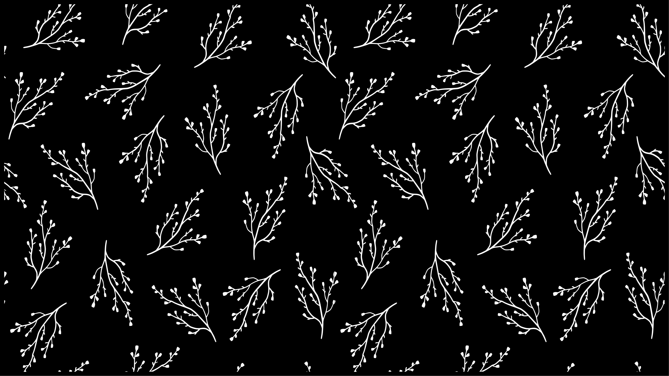 Delicate Branch Patterns nature vinyl rug - TenStickers