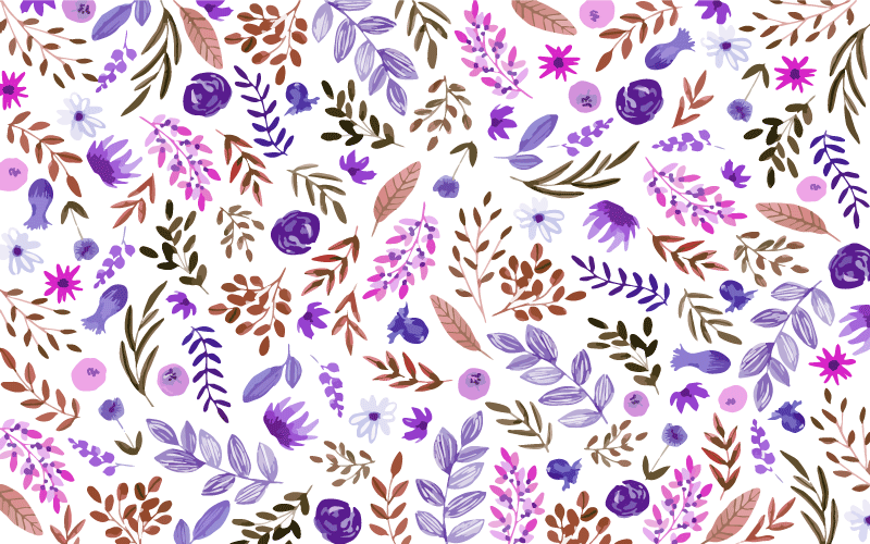 Nature Pattern vinyl rug flowers - TenStickers