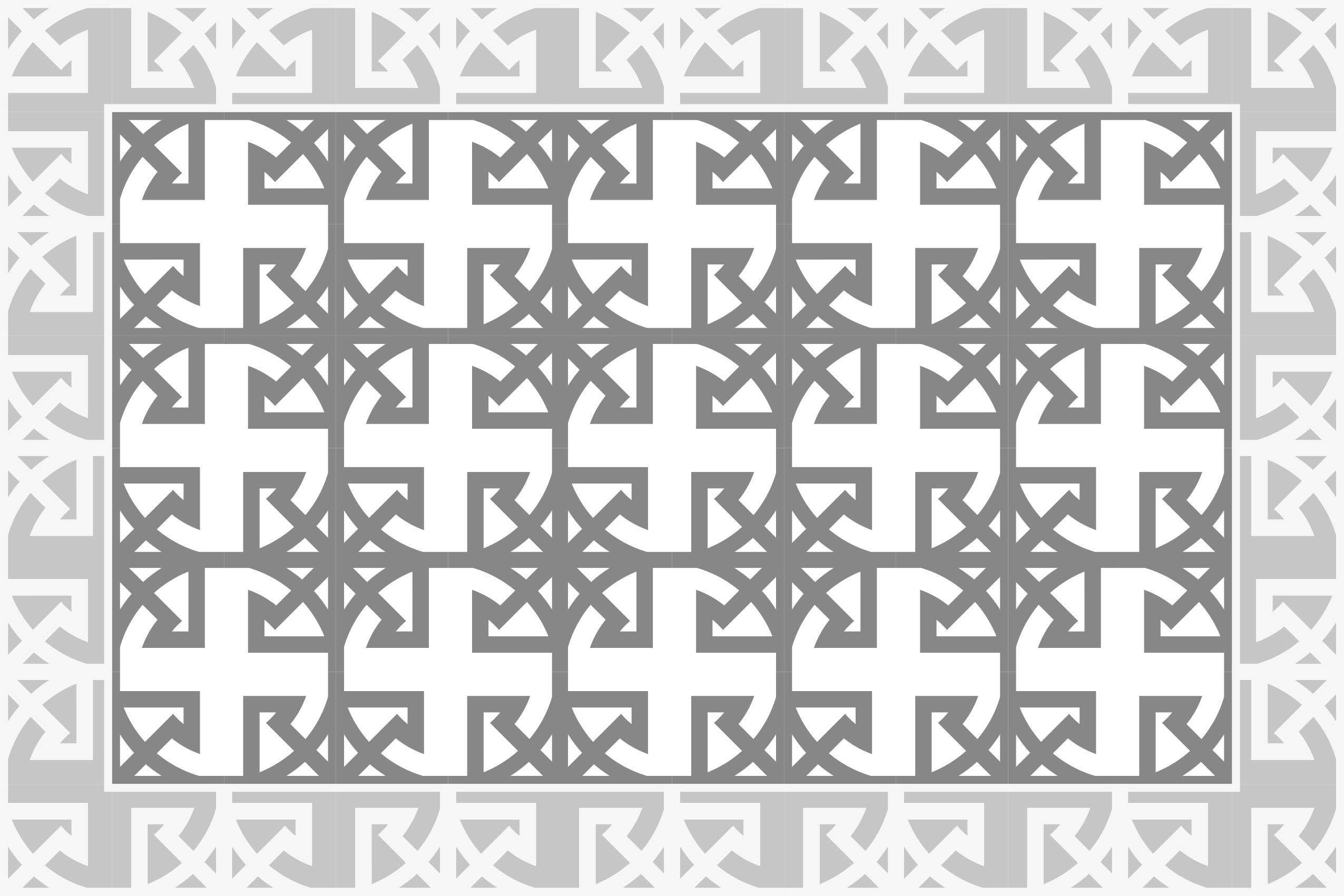 Decorative grey pattern tile vinyl rug - TenStickers