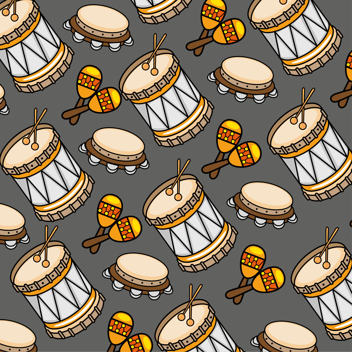 Vinyl rug gaming instrument pattern - TenStickers