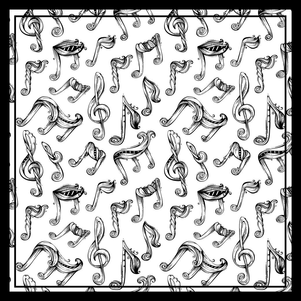 Musical Notes Concept teenage bedroom vinyl rug - TenStickers