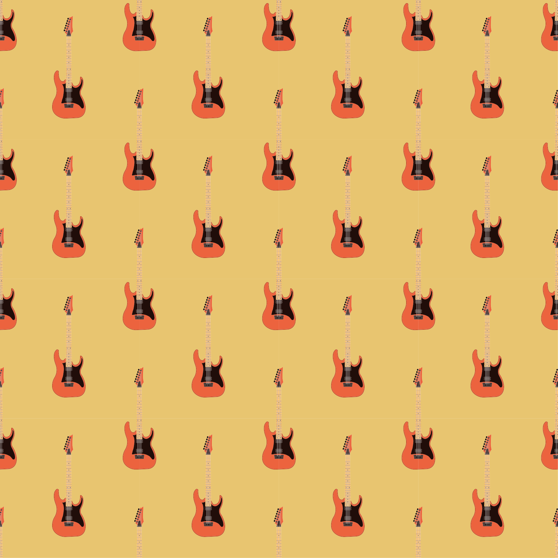 Electric Guitar Focal teenage bedroom vinyl rug - TenStickers