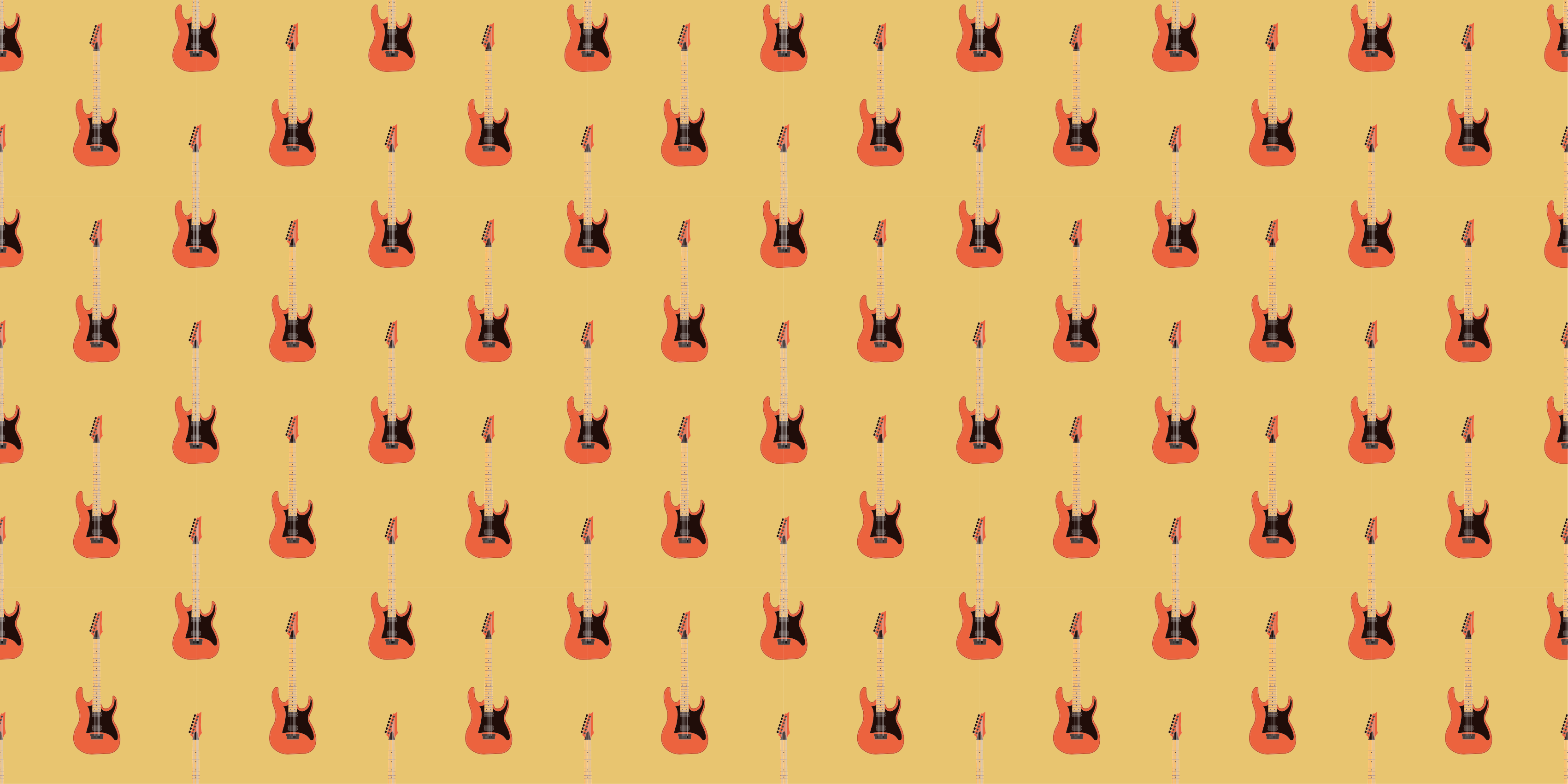 Rocking Guitar Pattern teenage bedroom vinyl rug - TenStickers