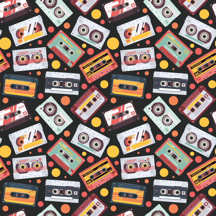 Texture vinyl rug in retro cassette style - TenStickers