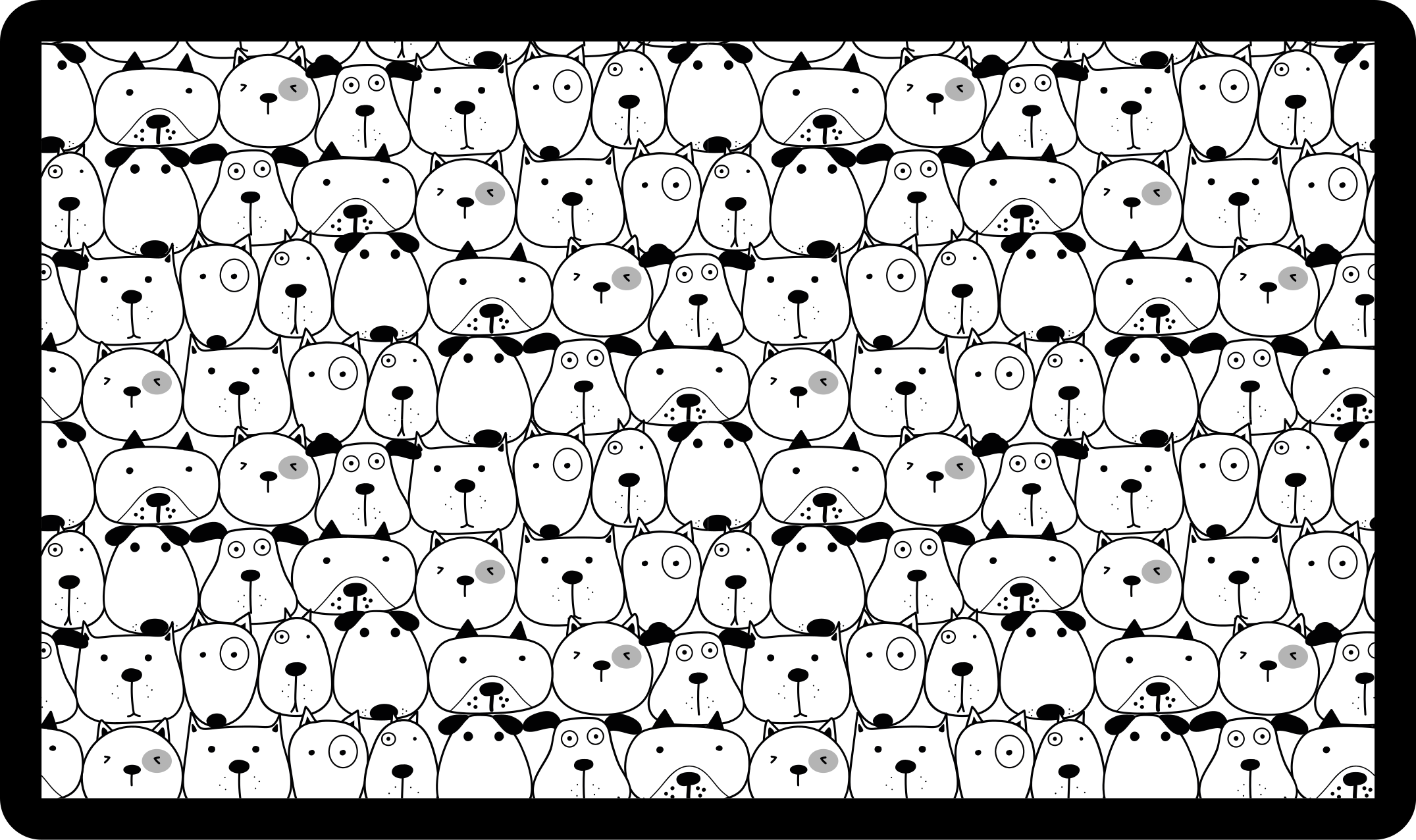 Adorable Creature Visages animal vinyl rug - TenStickers