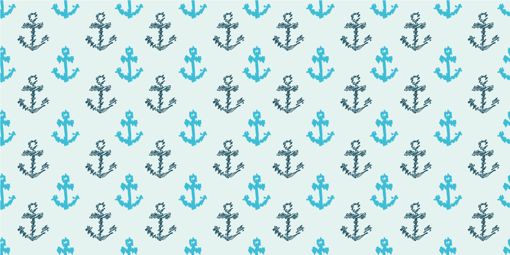 Anchor Pattern vinyl rug bathroom - TenStickers