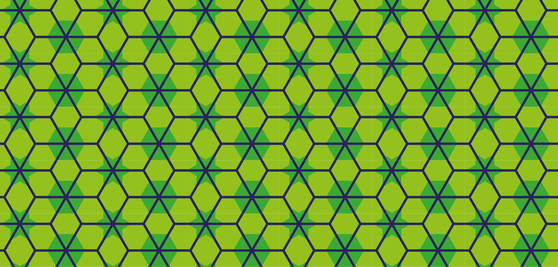 Green hexagonal pattern geometric vinyl rug - TenStickers