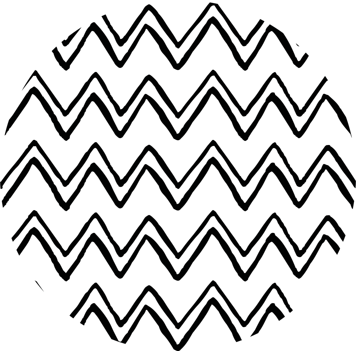 Minimalist vinyl rug wavy abstract design - TenStickers