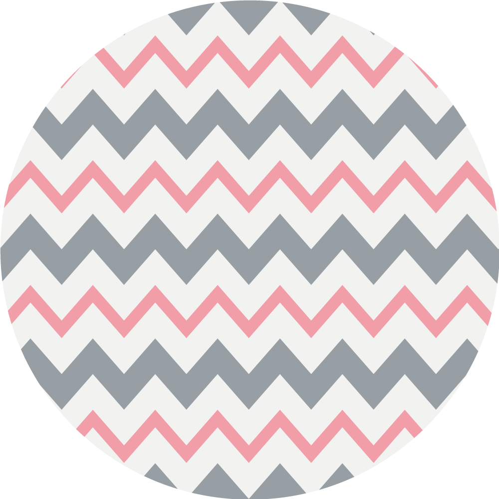 Nordic vinyl rug in grey and pink chevron - TenStickers