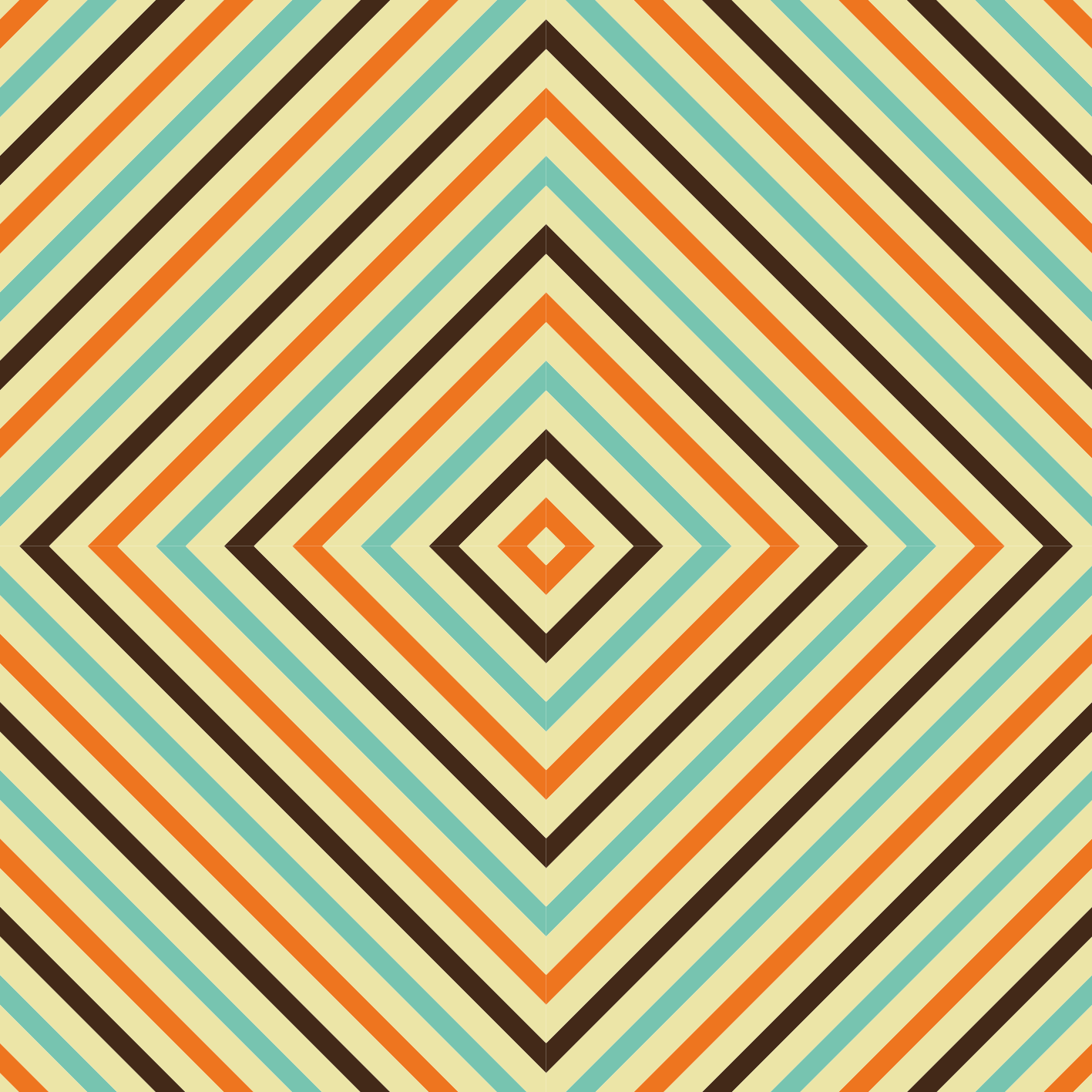 Diamond Patterned Lines geometric vinyl rug - TenStickers
