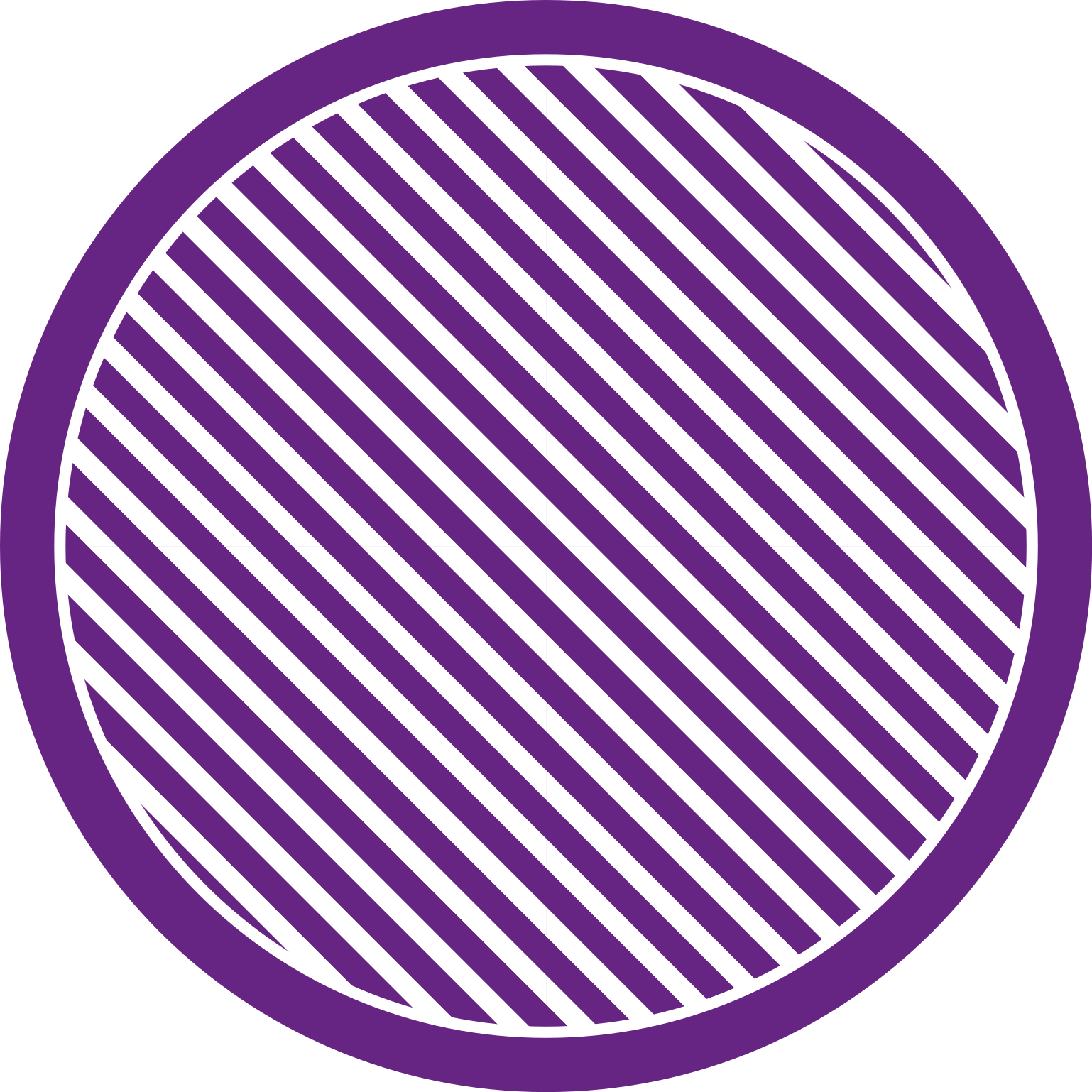 Purple Banded Circle striped vinyl rug - TenStickers