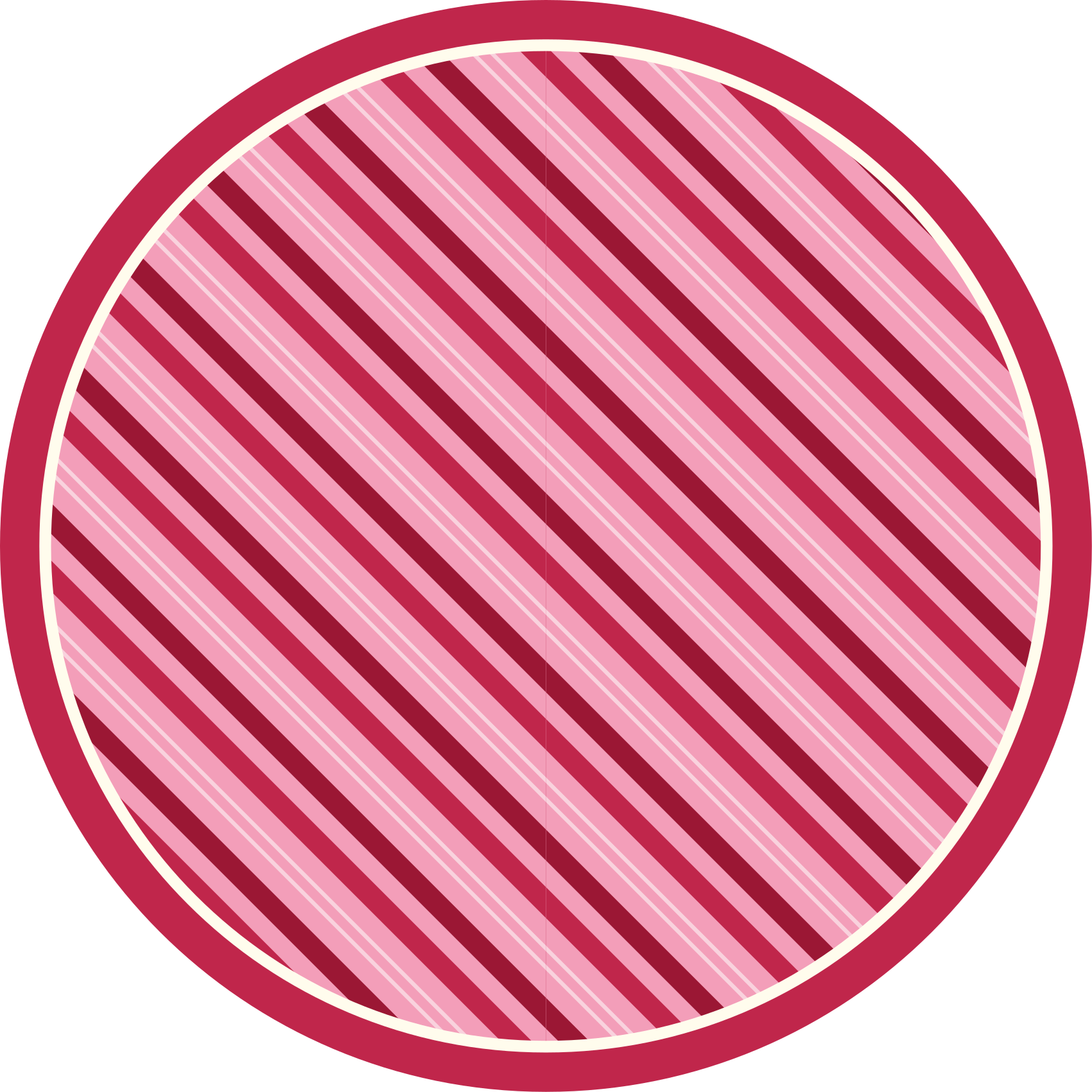 Pink Striped Elegance kids vinyl rug - TenStickers